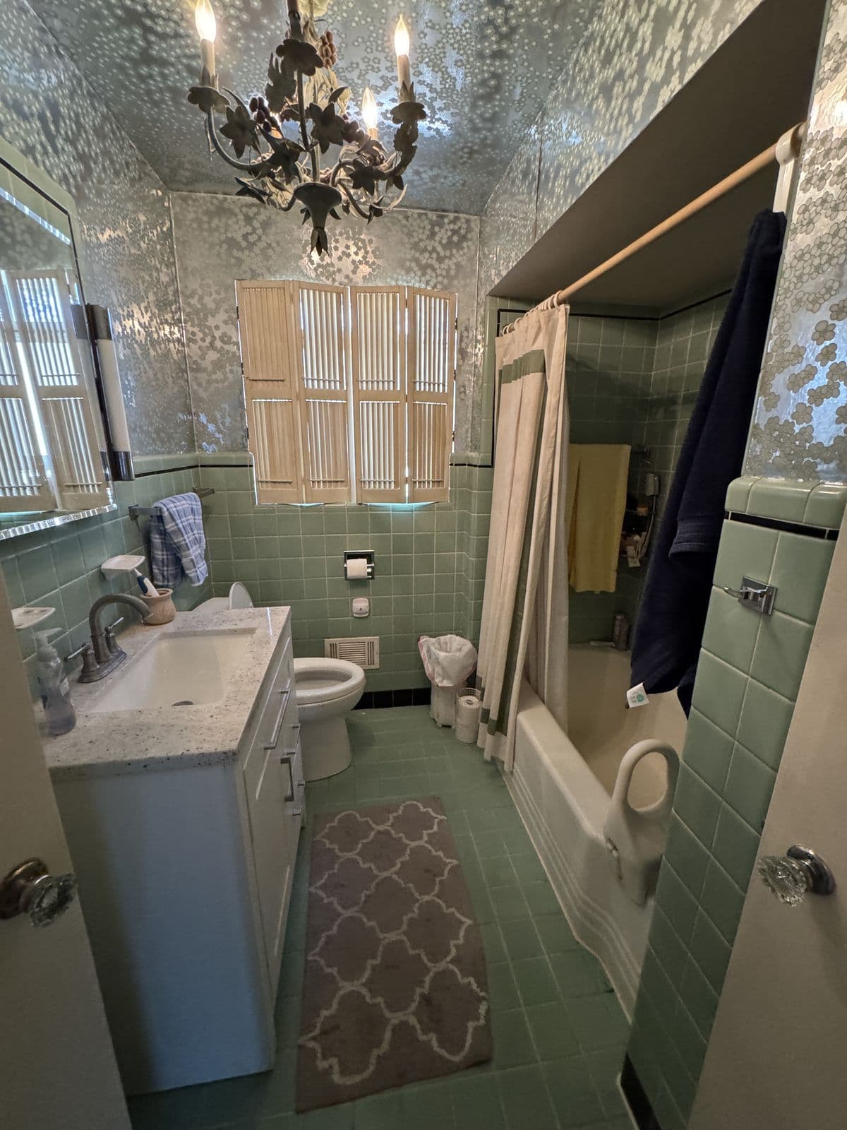 Bathroom before and after the gut renovation — before